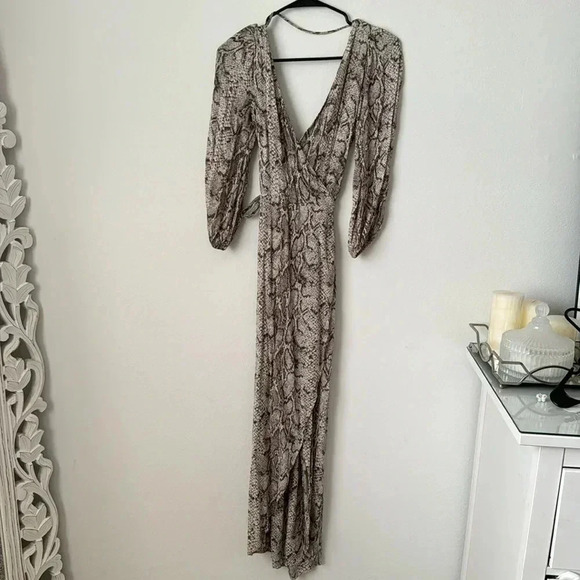 Reformation snakeskin wrap dress - Picture 2 of 8